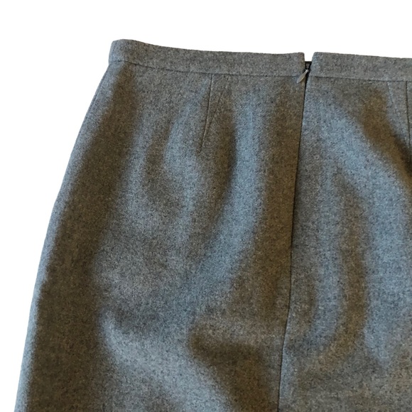 J. Crew Factory The Pencil Skirt Gray Wool Blend With Zipper Front - Picture 8 of 15